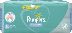 Памперс салфетки влажные детские Fresh Clean 2х52шт